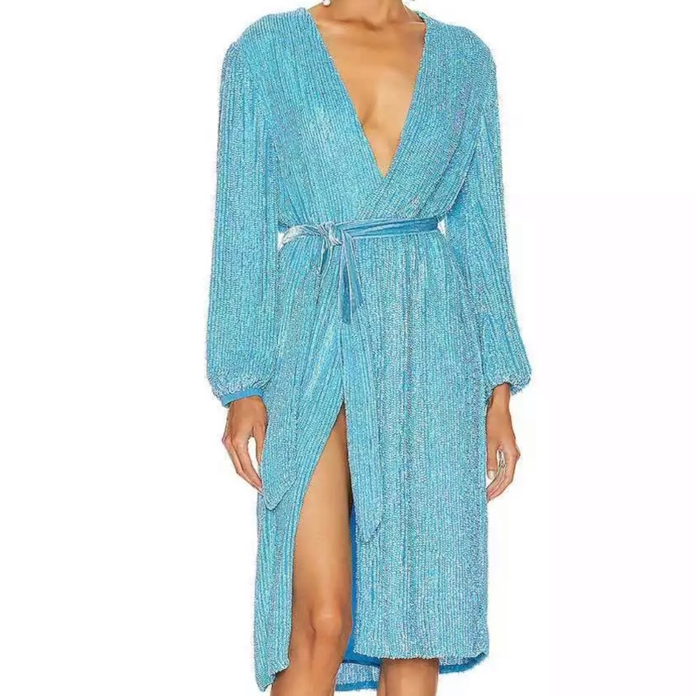 * SOLD * Retrofete blue sequin dress - Picture 3 of 8